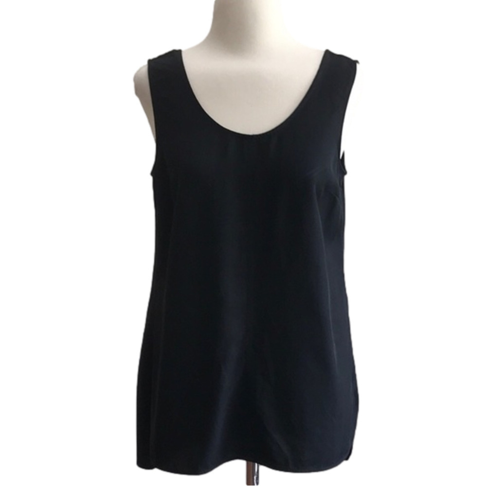 Banana Republic Women Small Black Tank Top‎ Feminine Elevated Basic Minimalist